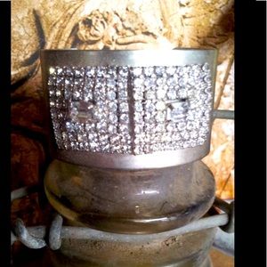 Vintage Valentines Old Hollywood Rhinestone Silver Bracelet